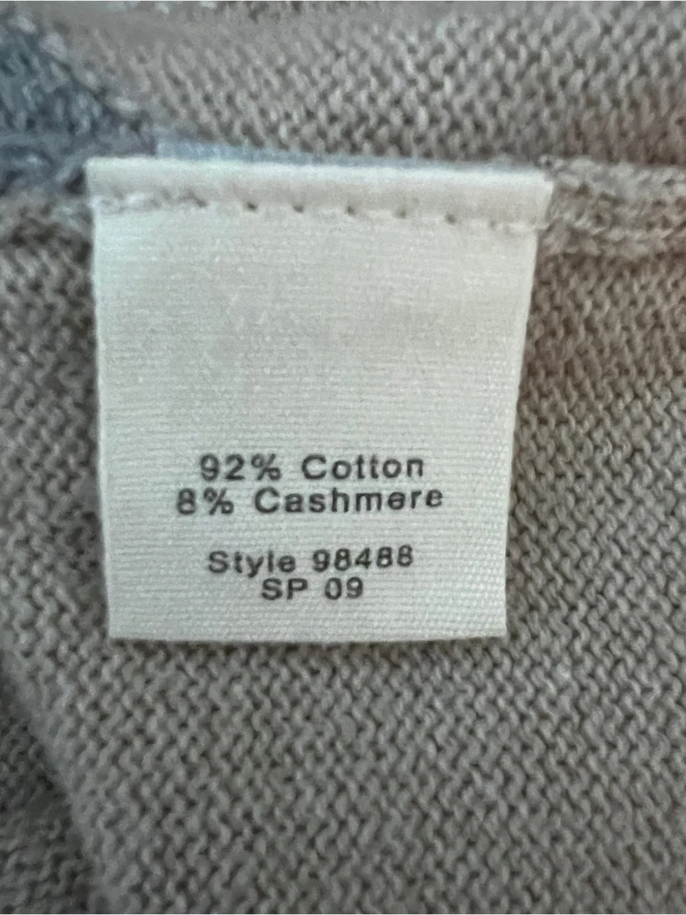 VTG J.CREW Cotton Cashmere Knit Argyle V-Neck Sweater Vest Beige Gray Men’s XL